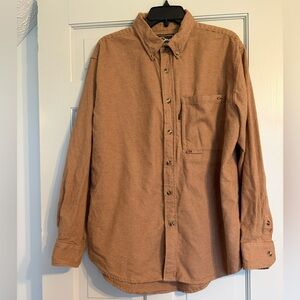 Drake Waterfowl Brown Micro Check Button Down Shirt Men’s Outdoor Hunting M